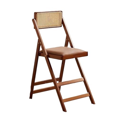 Klappstühle aus Rattan, Mid Century Bambus Akzent Gartenstuhl Klappbar, Kein Zusammenbau Erforderlich, Geeignet für Terrasse, Wohnzimmer, Küche, Lesezimmer(Large) von Generic