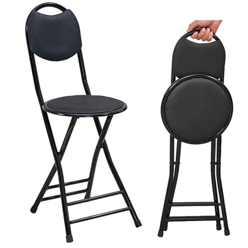 Klappstuhl 2er Set 200 Kg Belastbar mit Metallrahmen Bürostuhl Ergonomisch, Küchenstühle Bequemer Klappstuhl für Gäste, Küche von Generic