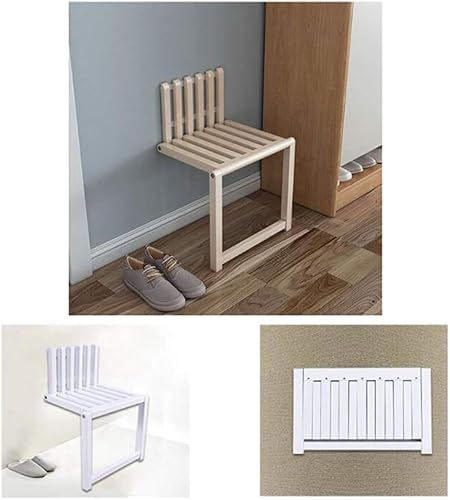 Klappstuhl Aus Massivholz Wandmontierter Unsichtbarer Schuhhocker Maximale Tragfähigkeit 300 Kg Platzsparendes Multifutiol, Wood Grain Color, One Size Klappstuhl Aus Massivholz Wandmontierter Unsichtbarer Schuhhocker Maximale Tragfähigkeit 300 Kg Platzsparendes Multifutiol, Wood Grain Color, One Size von Generic