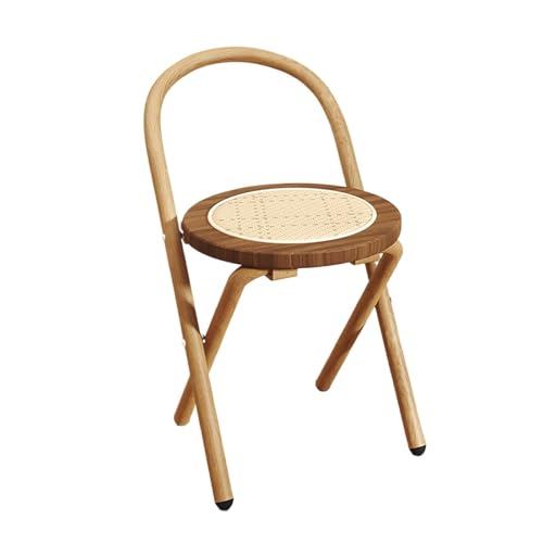 Klappstuhl Balkon, Moderner Rattan Klappstuhl, Stilvolles Erscheinungsbild für Küche, Esszimmer, Party, Hochzeit, Büro, Balkon, Garten(Walnut) von Generic
