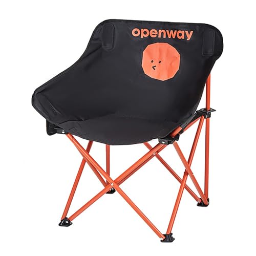 Klappstuhl Camping, Campingstuhl Faltbar, Verbreiterte Sitzfläche, Stabile Tragfähigkeit, Geeignet für Skizzieren im Freien, Camping, Picknicks, Grillen, Angeln(Black) von Generic