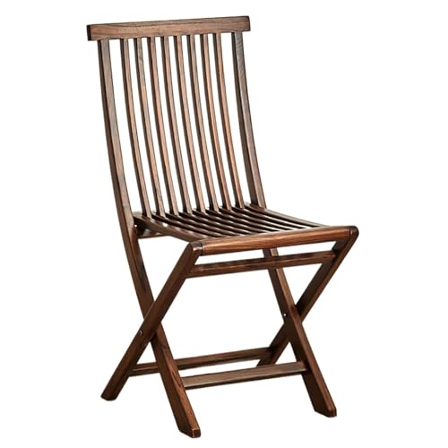 Klappstuhl Garten, Balkonstuhl Klappbar, Ergonomisches Design, Keine Montage Erforderlich, Platzsparend für Terrasse, Garten, Camping, Rasen(Walnut,Large) von Generic