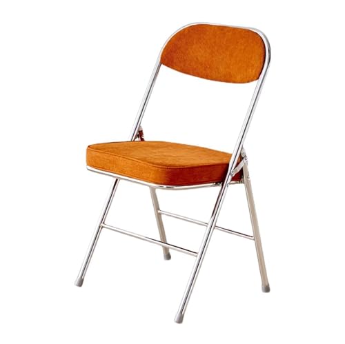 Klappstuhl Garten, Bequeme Faltstuhl für den Innenbereich mit Gepolsterter Rückenlehne, kein Zusammenbau Erforderlich, für Hochzeiten, Partys, Büros und Veranstaltungen im Innenbereich(Brown) von Generic