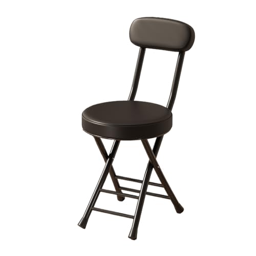Klappstuhl Gepolstert, Klappstuhl Balkon, Kein Zusammenbau Erforderlich, Leicht zu Reinigen für Küche, Wohnzimmer, Camping, Garten, Schreibtisch(Black) von Generic