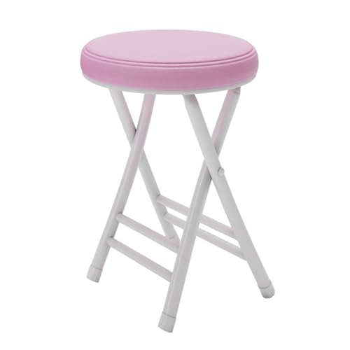 Klappstuhl Gepolstert, Kompakter Faltbarer Stuhl mit Rutschfesten Polstern, Keine Montage Erforderlich, Einfach und Tragbar für Küche, Café, Innen-/Außenbereich(Pink) von Generic
