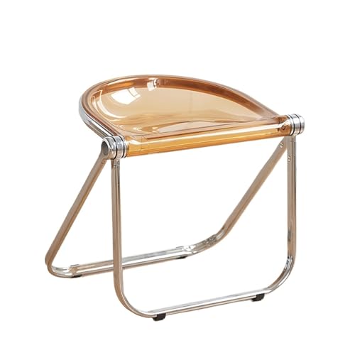 Klappstuhl aus Acryl, Tragbarer Moderner Klappstuhl Balkon, Keine Montage Erforderlich, Geeignet für Zuhause, Büro, Picknick, Party(Brown) von Generic