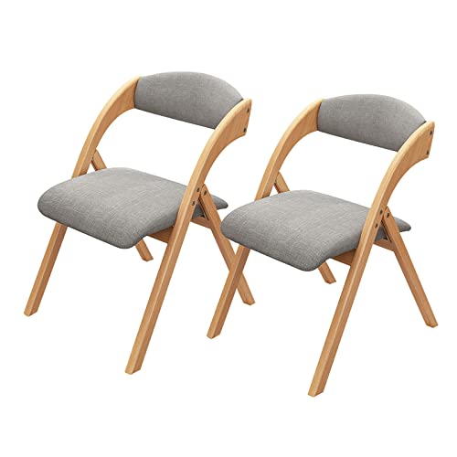 Klappstuhl aus Holz mit Rückenlehne, bequemer Esszimmerstuhl, Klappstühle mit gepolsterten Sitzen, tragbarer Klappstuhl aus Holz, Schreibtischstuhl für Büro in CAS von Generic