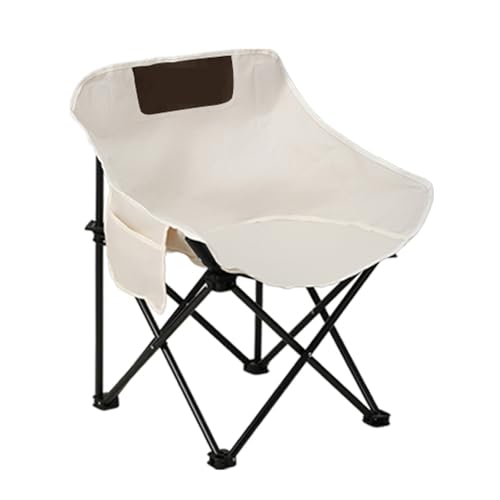 Klappstuhl for Den Strand im Freien, Tragbarer, Atmungsaktiver Mesh-Campingstuhl Mit Hoher Rückenlehne, Dreistufig Verstellbar, Mit Aufbewahrungstasche, Geeignet for Camping, Picknicks und Angeln(Beig von Generic