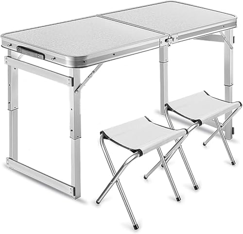 Klapptisch Aus Aluminiumlegierung Für Campig, Savig Space, Höhenverstellbar, Optischer Stuhl, Geeignet Für Campig Club Im Freien, Grey, 2 Oxford Cloth Stool Klapptisch Aus Aluminiumlegierung Für Campig, Savig Space, Höhenverstellbar, Optischer Stuhl, Geeignet Für Campig Club Im Freien, Grey, 2 Oxford Cloth Stool von Generic