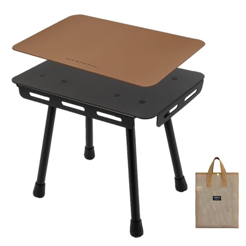 Klapptisch – Leichter tragbarer Campingtisch, kompakter, langlebiger Picknicktisch | Stilvoller faltbarer Strandtisch mit Matte, leicht zu reinigender Outdoor-Tisch für Grillabende im Garten von Generic