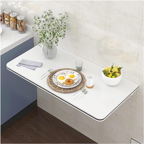 Klapptisch Wandklapptisch weiß platzsparend 45x80 cm ideal für kleine Räume Waschküche vielseitig zusammenklappbar Arbeitsplatz von Generic