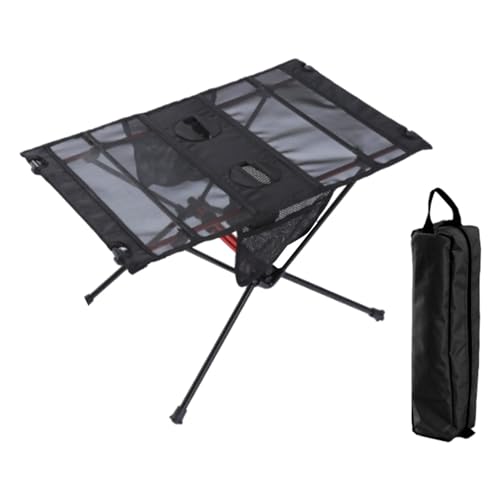 Klapptisch für den Außenbereich, zusammenklappbarer Picknicktisch - leichter Tisch für Rucksackreisen, tragbarer Klapptisch | Campingtisch mit 2 Getränkehaltern für Garten, Terrasse und Klapptisch für den Außenbereich, zusammenklappbarer Picknicktisch - leichter Tisch für Rucksackreisen, tragbarer Klapptisch | Campingtisch mit 2 Getränkehaltern für Garten, Terrasse und von Generic