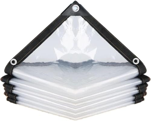 Klare Plane Heavy Duty Wasserdicht 140g/m² Pe Glas Klare Plane Reißfest Trsparent Tarp Abdeckblech Für Pergola, Veranda, Pavillons, One Color, 2X5M von Generic