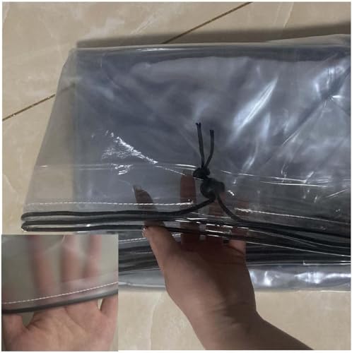 Klare Terrassenmöbelabdeckung Heavy Duty PVC Wasserdicht Winddicht Staubdicht Terrassenmöbel Set Abdeckungen Mit Winddichten Schnallen Geeignet Für Sofa Stuhl Schr, Clear Frosted, 240X140x90CM von Generic