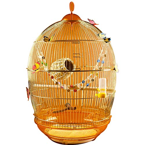 Klassischer Retro-Vogelkäfig Für Zuhause, Goldener Dekorativer Papageienkäfig, Große Zuchtkäfige, Tauben-Perlenvogel-Kanarienvogelnest(Gold-4) von Generic