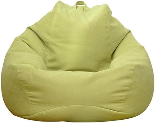 Klassischer Sofabezug Sitzsack Stuhl Ungefüllter Sofabezug Weiches Lazy Puff Sofa Lazy Sitzsack Home Ornaments, Green, 80cmX90CM von Generic