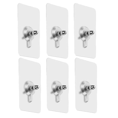 Klebehaken, Klebehaken für Bilderrahmen, 6 robuste Wandhaken, Haken für Wandbilder, ohne Bohrer, für Fliesen und Glas Klebehaken, Klebehaken für Bilderrahmen, 6 robuste Wandhaken, Haken für Wandbilder, ohne Bohrer, für Fliesen und Glas von Generic
