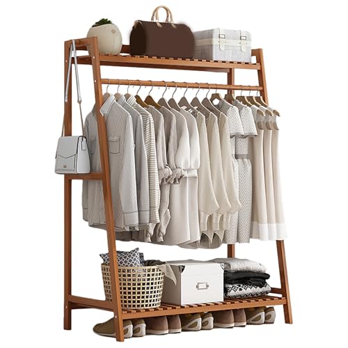 Kleiderregal: mehrschichtiger Kleidungs-Organizer mit Schuhaufbewahrung, unabhängiges Kleiderregal | Schlafzimmer, Wohnzimmer, Schlafzimmer, Garderoben-Organizer in Kleiderregal: mehrschichtiger Kleidungs-Organizer mit Schuhaufbewahrung, unabhängiges Kleiderregal | Schlafzimmer, Wohnzimmer, Schlafzimmer, Garderoben-Organizer in von Generic