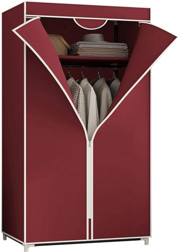 Kleiderschrank Canvas Kleiderschrank, Tragbarer Kleiderschrank S Mit Kleiderstange, Stoffbezug, Kleiderschrank Aufbewahrungsorganisator, Red, 155x70x45 Kleiderschrank Canvas Kleiderschrank, Tragbarer Kleiderschrank S Mit Kleiderstange, Stoffbezug, Kleiderschrank Aufbewahrungsorganisator, Red, 155x70x45 von Generic