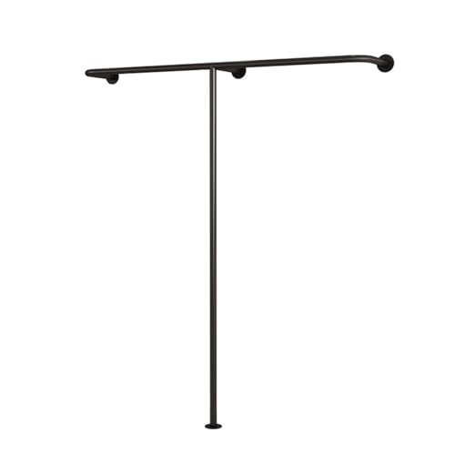 Kleiderständer Modern Schwarz Wandmontierter Kleiderständer Robuster Metallmantel Für Bekleidungsgeschäfte Ausstellungsschränke Aufbewahrung Badezimmerhandtücher Mehrzweck-Kleiderstangenstän von Generic