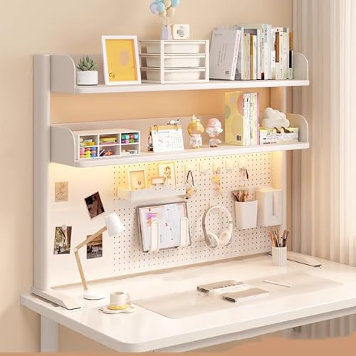 Kleine Schreibtisch Regalaufsatz Ecke 95 cm Höhe Platzsparend Tischregal Schreibtisch Computer Hohe Tragkraft for Office Home Dormitory(80cm) von Generic