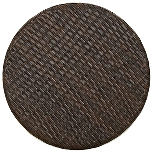 Kleiner Außentisch, Runder Tee Tisch 45 cm Poly Rattan für Garten, Terrasse, Balkon, Leicht zu Bewegen, Robust und Langlebig von Generic