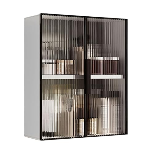 Kleiner Hängeschrank Keine Bohrlöcher Erforderlich Küchenoberschrank Ohne Rückwand Open Compartment Geeignet für Badezimmer, Über der Toilette(50 * 15 * 60cm) von Generic