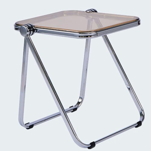 Kleiner Klappbarer Beistelltisch, Moderner Acryl-Couchtisch, Tragbarer Klappschreibtisch, Keine Montage Erforderlich, for Das Home Office(Beige) von Generic