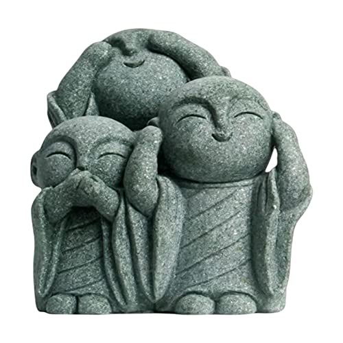 Kleiner Mönch-Auto-Ornament, kreative Mönch-Figur – Buddha-Statue, niedliche Kunstharz-Ornament, Mönch-Figur, Zen-Dekoration für Weinschrank, Fernsehschrank, Wohnzimmer von Generic