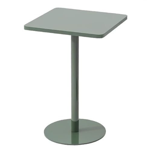 Kleiner Quadratischer Beistelltisch, Eisen-Kaffeetisch for Den Außenbereich, Einfache Montage, for Die Rezeption, Die Milk Tea Shop Bar(Green,48x72cm/19x28in) von Generic