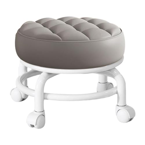 Rollhocker – Rollhocker, höhenverstellbarer Hocker | Runder Rollhocker für Tätowierer, runder Rollhocker mit 360 Grad Piivot, Rollhocker von Generic