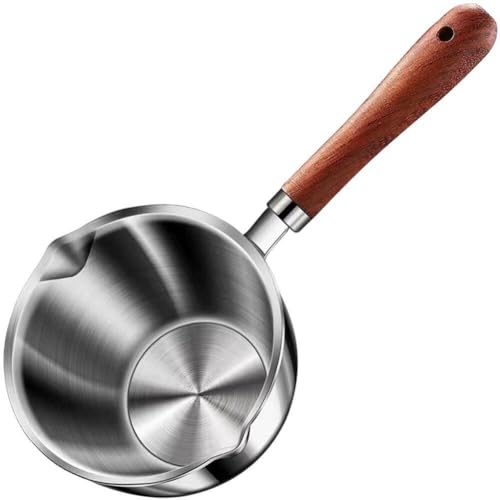 Generic 150 ml Edelstahl Kochtopf mit Holzgriff, Multifunktion, Dual Ausguss, Schokolade Schmelzen, Ohne Deckel, Schwarz Generic 150 ml Edelstahl Kochtopf mit Holzgriff, Multifunktion, Dual Ausguss, Schokolade Schmelzen, Ohne Deckel, Schwarz von Generic