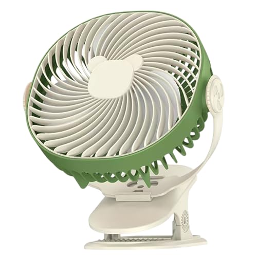 Klemmventilator | Tischventilator Mit Klemme Zur Kühlung | Leiser Wiederaufladbarer Ventilator Mit Nachtlicht 5 Geschwindigkeitsstufen Für Kinderwagen Büro Schreibtisch Schlafzimmer Klemmventilator | Tischventilator Mit Klemme Zur Kühlung | Leiser Wiederaufladbarer Ventilator Mit Nachtlicht 5 Geschwindigkeitsstufen Für Kinderwagen Büro Schreibtisch Schlafzimmer von Generic