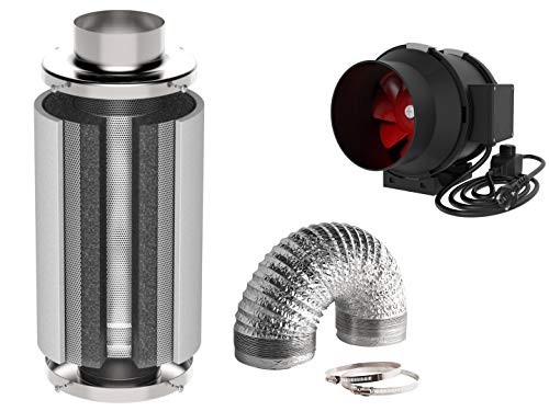 Klima Set mit regelbarem Lüfter: 580 m³/h + Aktivkohlefilter 850 m³/h 150x500 mm + 10 m Schlauch Klima Set mit regelbarem Lüfter: 580 m³/h + Aktivkohlefilter 850 m³/h 150x500 mm + 10 m Schlauch von nito GROW EQUIPMENT