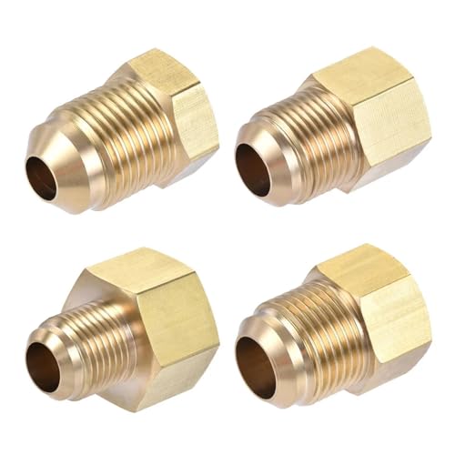 Klimaanlage Flare Reducer Adapter 1/4 3/8 1/2 5/8 SAE weiblich auf 3/8 1/2 5/8 3/4 SAE männlich Messing Fitting(1I2 TO 3I8 INCH_SAE - SAE) von Generic