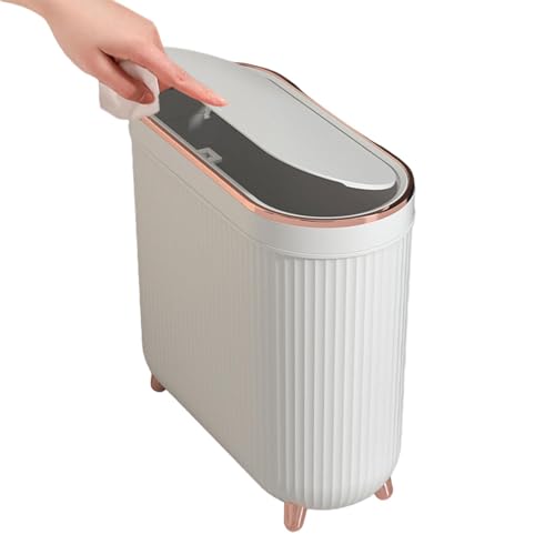 Kloeimer Slim - Toilettenmülleimer Slim | Papiermülleimer Badezimmer | Platzsparender Slim Abfalleimer mit Deckel, Kompakter Badmülleimer für Abfälle von max Kloeimer Slim - Toilettenmülleimer Slim | Papiermülleimer Badezimmer | Platzsparender Slim Abfalleimer mit Deckel, Kompakter Badmülleimer für Abfälle von max von Generic