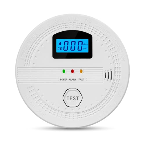 Kohlenmonoxid Rauch Detektor Elektrochemischer Sensor Rauch Detektor Digitale Anzeigeschall- und Lichtalarm -LED -Anzeigefunktionen von Generic