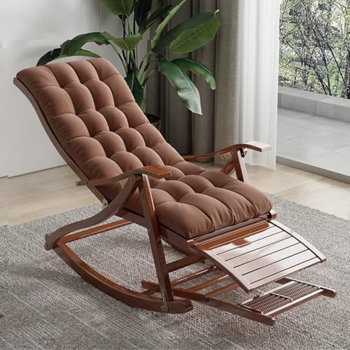 Komfortabler Klappstuhl mit Fußstütze – weich gepolsterte Lounge Armchair für Terrasse, Wohnzimmer – Stylish Glider Rocker für Entspannung von Generic