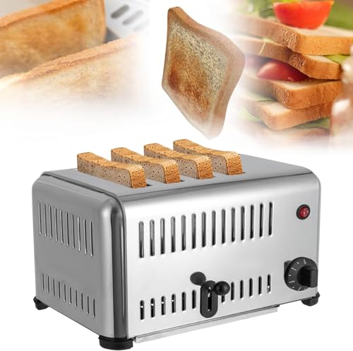 Kommerziellen Toaster, Edelstahl Toaster Arbeitsplatte Toaster 4 Scheibe 6 Scheibe Schnelltoaster, 6 Scheiben, 4 Scheibe 6 Scheibe Elektrische Pop-Up Toaster Kommerziellen von Generic
