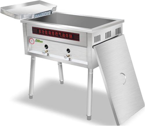 Kommerzielles Gas Vertikal Large-capaci Gas Fritteuse Outdoor Niederdruck Propanbrenner Tragbares Gas, Silver, Black, B von Generic