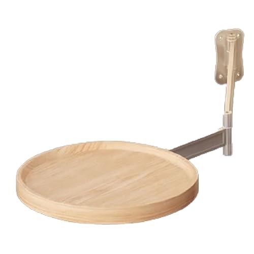 Kompakter Klapptisch, Wandmontierter Kleiner Runder Tablett-Klapptisch Mit 180° Drehbarem, Platzsparendem Klappbarem Schreibtisch for Schlafzimmer, Wohnzimmer, Balkon(A) von Generic