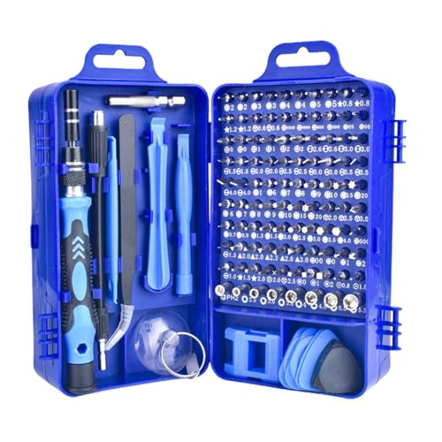 Kompaktes Schraubendreher-Set – 115-in-1-Magnet-Reparaturwerkzeug-Set, Präzisionstreibersammlung | tiny Tragbares Werkzeugset mit ergonomischem Griff für PC, Sm Kompaktes Schraubendreher-Set – 115-in-1-Magnet-Reparaturwerkzeug-Set, Präzisionstreibersammlung | tiny Tragbares Werkzeugset mit ergonomischem Griff für PC, Sm von Generic