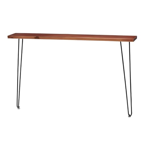 Konsolentisch Holz Vintage Verstellbare Fußpolster Moderner Schmaler Sofa-Akzenttisch Massivholz für Zuhause, Wohnzimmer, Schlafzimmer, Unterhaltungsraum, Büro(90 * 20 * 80cm) von Generic
