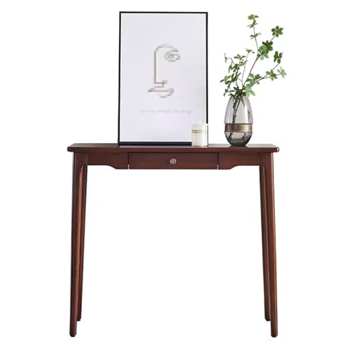 Konsolentisch Holz mit Schubladen Konsolentisch mit Schubladen Flur Filigrane Griffe Erhöhte Beine Verstellbaren Fußstützen Geeignet für Flur und Schlafzimmer(A,80 * 32 * 80CM) von Generic