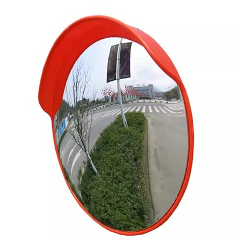 Konvexer Spiegel, Verkehrsspiegel, konvexer Spiegel für die Einfahrt, Outdoor Road Driveway Safety Security Blind Spot Road Around Corner Safety Shop, mit Kapuze(60 cm) von Generic