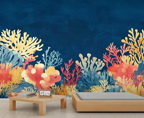 Korallen Tapeten Unterwasserwelt Mustertapete Tiefblaue Wassertapete Wandbilder Naturtapete für Kinderzimmer Schlafzimmer Wohnzimmer Kunst 280X200cm Korallen Tapeten Unterwasserwelt Mustertapete Tiefblaue Wassertapete Wandbilder Naturtapete für Kinderzimmer Schlafzimmer Wohnzimmer Kunst 280X200cm von Generic