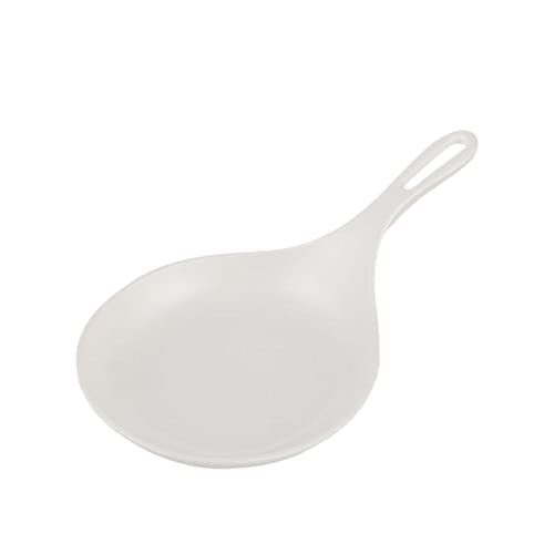 Koreanische Handschale Mode Weiß mit Griff Großer Löffel Tablett Pommes Frites Gebratenes Dessert Obst Snack Huhn Platte Kuchen von Generic