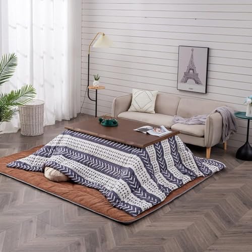 Kotatsu Tisch 5-teiliges Set Multifunktionaler Massivholz Low Table Heizung Kotatsu Tisch Im Wohnzimmer Warmes Geschenk Für Die Familie, Walnut, 80 * 120 * 45cm Kotatsu Tisch 5-teiliges Set Multifunktionaler Massivholz Low Table Heizung Kotatsu Tisch Im Wohnzimmer Warmes Geschenk Für Die Familie, Walnut, 80 * 120 * 45cm von Generic