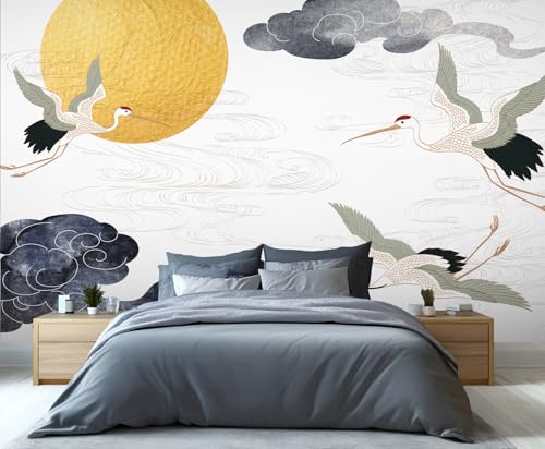 Kranich Wandbilder Sonne Mond Tapete Wolken Art Deco Tapete Wellen Schlafzimmer Tapeten für Schlafzimmer Wohnzimmer Sofa TV Hintergrund Großes Wandbild Poster 100 X 70 cm Kranich Wandbilder Sonne Mond Tapete Wolken Art Deco Tapete Wellen Schlafzimmer Tapeten für Schlafzimmer Wohnzimmer Sofa TV Hintergrund Großes Wandbild Poster 100 X 70 cm von Generic