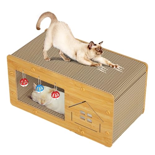 Kratzbaum für Katzen, Kratzbox für Katzen, Kratzbox für Katzen, Kratzbrett aus Karton – geräumiges Kratzbett für Katzen im Innenbereich mit Fell – geräumiges Design Kratzbaum für Katzen, Kratzbox für Katzen, Kratzbox für Katzen, Kratzbrett aus Karton – geräumiges Kratzbett für Katzen im Innenbereich mit Fell – geräumiges Design von Generic